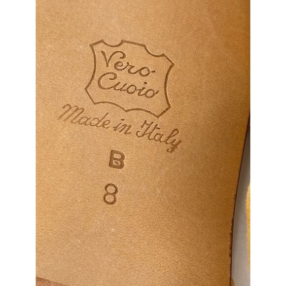 Bottega Veneta Yellow Suede Leather Slingback Strap Sandals Vintage Cutouts Flat - Picture 8 of 16